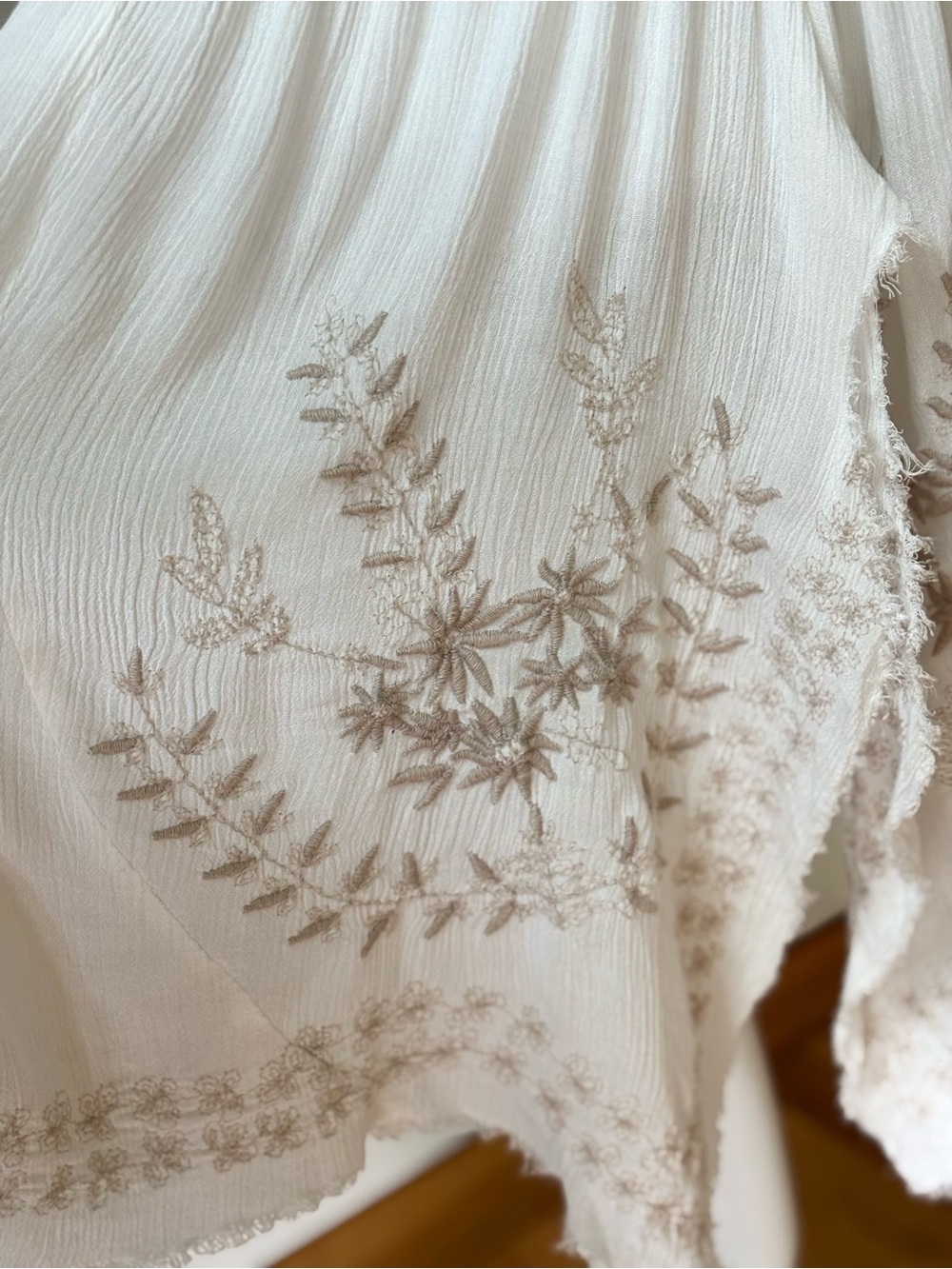 Free People Meadows Of Medallions Ivory Boho Handkerchief Dress - Picture 8 of 13